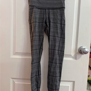lululemon athletica Gray Striped Leggings